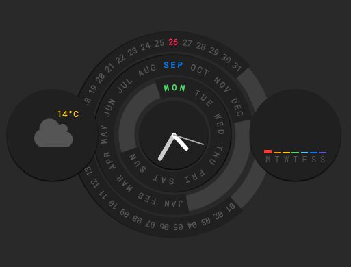 Circular Calendar Display